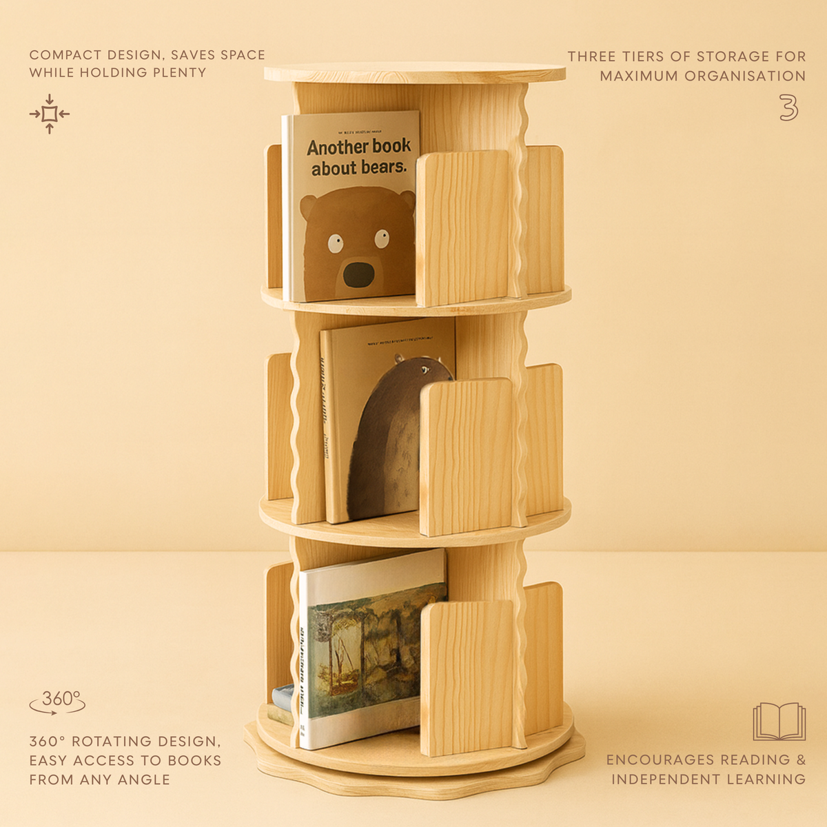 Malo Rotating Bookshelf