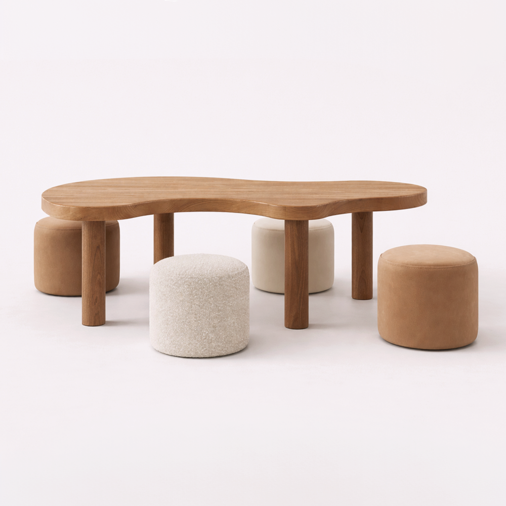 Leon Activity Table + 4 Remi Stools